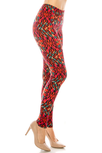 Picture of 1” BAND Basic Print Leggings BAT#2 - ONE SIZE