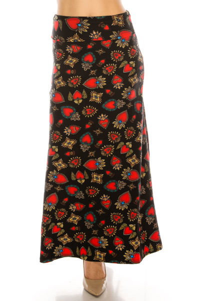 Picture of Long Maxi Skirt Dress - PRINT / ONE SIZE - BAT#2