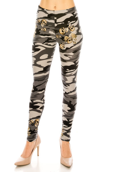 Picture of 1" Band PRINT Leggings - PLUS SIZE